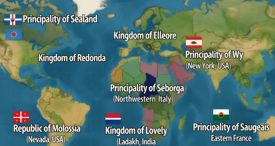 9 Beautiful Micro Nations on World Map 